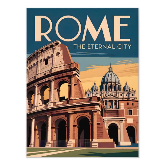 Rome Italië vintage Foto Afdruk (Voorkant)