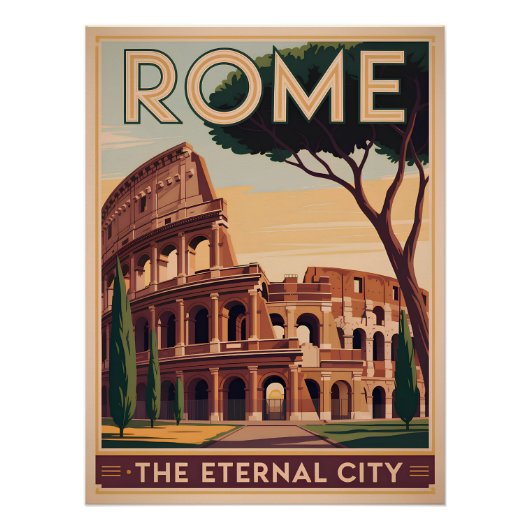 Rome Italië vintage Perfect Poster (Voorkant)