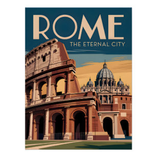 Rome Italië vintage Perfect Poster