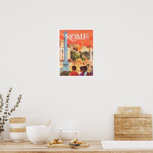 Rome Italië vintage Poster (Keuken)