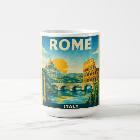 Rome Italië Vintage Reisposter Mok (Center)