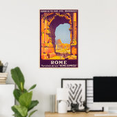Rome Italië Vintage Reisposter Print (Thuiskantoor)