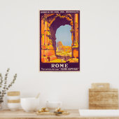 Rome Italië Vintage Reisposter Print (Keuken)