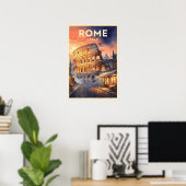 Rome Italië Vintage Reizen Poster (Thuiskantoor)