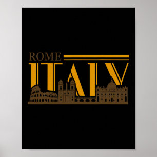 Rome Italië Vintage Retro Roma Italiaanse Vakantie Poster