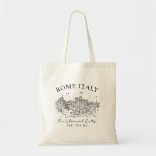Rome Italië Vintage – Tempelruïnes Tote Bag
