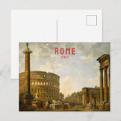 Rome Italië Vintage Travel Colosseum Renaissance Briefkaart (Voorkant / Achterkant)