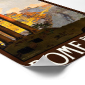 Rome, Italië Vintage Travel Poster (Hoek)