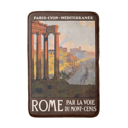 Rome Italië Vintage Travel Poster badmatten (Voorkant Verticaal)