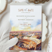 Rome Italië Waterverf Save the Date Colosseum Kaart