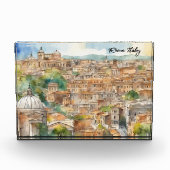 Rome Italië Waterverf schilderij Panorama Uitzicht Fotoblokken (Voorkant)