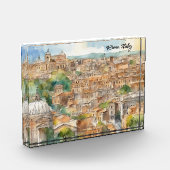 Rome Italië Waterverf schilderij Panorama Uitzicht Fotoblokken (Links)