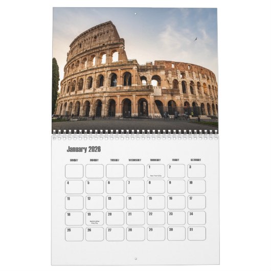 Rome-Italy Calendar Kalender (Jan 2026)