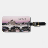Rome Italy Castel Sant'Angelo Bridge Sunset Bagagelabel (Voorkant horizontaal)