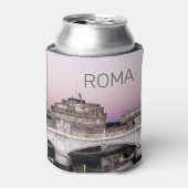 Rome Italy Castel Sant'Angelo Bridge Sunset Blikjeskoeler (Blikje Voorkant)