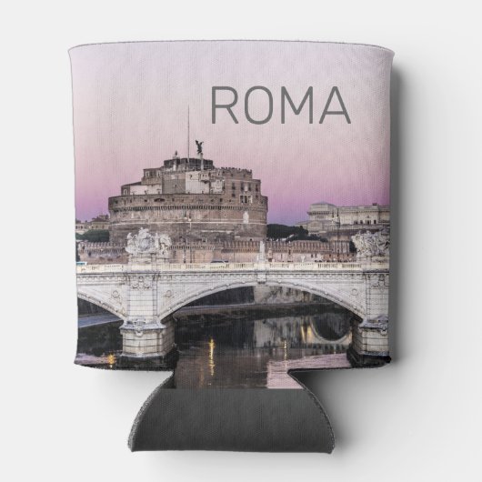 Rome Italy Castel Sant'Angelo Bridge Sunset Blikjeskoeler (Achterkant)