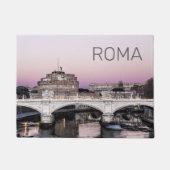 Rome Italy Castel Sant'Angelo Bridge Sunset Deurmat (Voorkant)