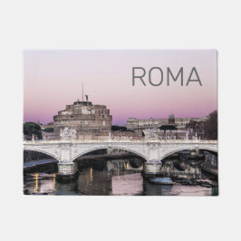 Rome Italy Castel Sant'Angelo Bridge Sunset Deurmat