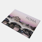 Rome Italy Castel Sant'Angelo Bridge Sunset Deurmat (Schuin)