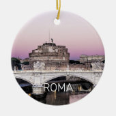 Rome Italy Castel Sant'Angelo Bridge Sunset Keramisch Ornament (Voorkant)