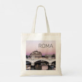 Rome Italy Castel Sant'Angelo Bridge Sunset Tote Bag (Achterkant)