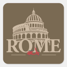 Rome Italy Europe Vierkante Sticker