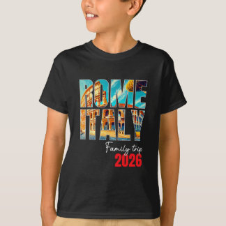 Rome Italy Family Trip 2026 Europe Vacation Coloss T-shirt