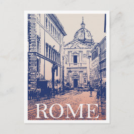 Rome Italy Illustration Art vintage Travel Briefkaart