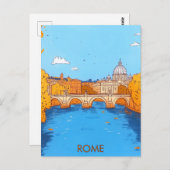 Rome Italy Travel Briefkaart (Voorkant / Achterkant)