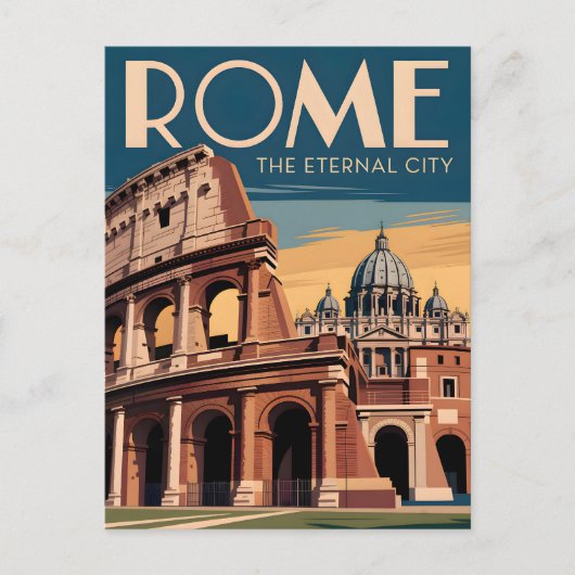 Rome Italy vintage Briefkaart (Voorkant)