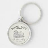 Rome Italy Vintage Landscape Roman Colosseum Sleutelhanger (Voorkant)