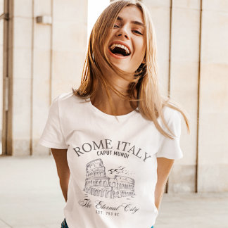 Rome Italy Vintage Landscape Roman Colosseum T-shirt