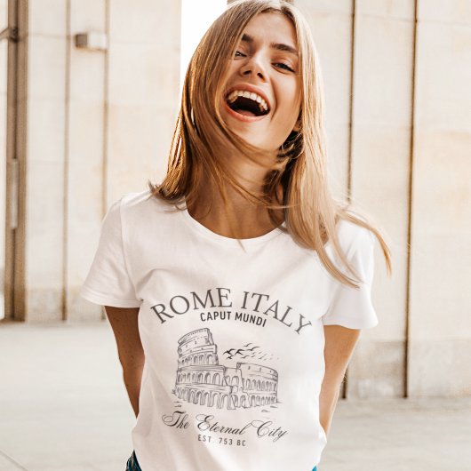 Rome Italy Vintage Landscape Roman Colosseum T-shirt
