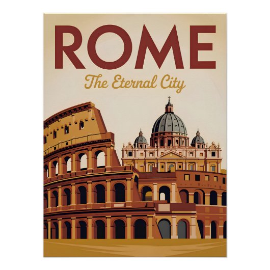 Rome Italy vintage Perfect Poster (Voorkant)