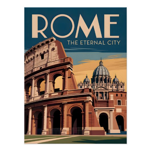 Rome Italy vintage Perfect Poster (Voorkant)