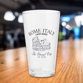 Rome Italy Vintage View Roman Colosseum Glas