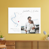Rome Kaart Bruiloft Verloving Foto Gift Canvas Afdruk (Insitu (Woonkamer))