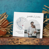 Rome Kaart Bruiloft Verloving Foto Gift Fotoplaat (Zijkant)