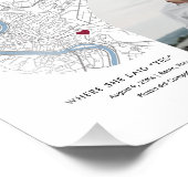 Rome Kaart Bruiloft Verloving Foto Gift Print Afdruk (Hoek)