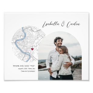 Rome Kaart Bruiloft Verloving Foto Gift Print Afdruk