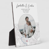 Rome Kaart Bruiloft Verloving Foto Gift Verticaal Fotoplaat (Zijkant)