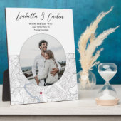 Rome Kaart Bruiloft Verloving Foto Gift Verticaal Fotoplaat (Zijkant)