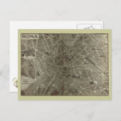 Rome, kaart van het einde van de 19e eeuw (Voorkant / Achterkant)