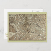 Rome, kaart van het einde van de 19e eeuw (Voorkant / Achterkant)