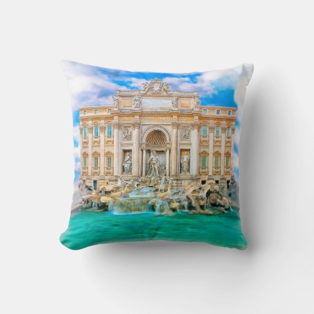 Rome - La Dolce Vita - Trevi-fontein Kussen (Voorkant)