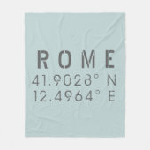 Rome Latitude en lengtegraad Fleece Deken (Voorkant)