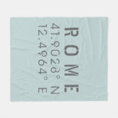 Rome Latitude en lengtegraad Fleece Deken (Voorkant (Horizontaal))