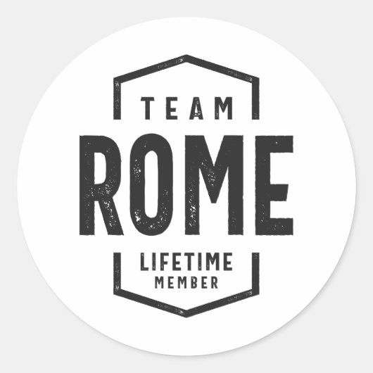 Rome Lifetime Lid Persoonlijke naam Rome Ronde Sticker (Voorkant)