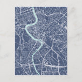 Rome Map Blue Briefkaart (Voorkant)
