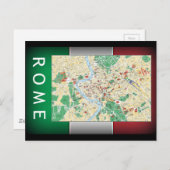 Rome Map Briefkaart (Voorkant / Achterkant)